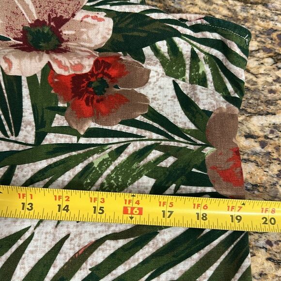 Anne Klein Linen Blend Tropical Print Sleeveless Shift Dress Size 10 - Picture 7 of 9